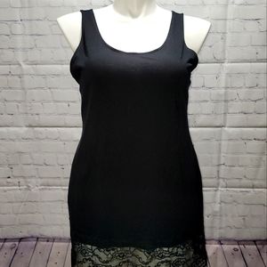 Soma Women's XL Tank with Lace Bottom